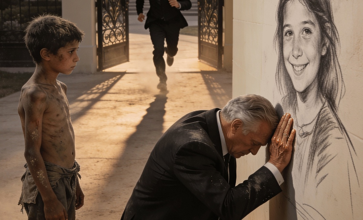 The Billionaire Stormed Outside Ready to Beat the Orphan Boy Drawing on His Wall… But What He Saw Made Him Drop to His Knees—and Uncovered a Truth That Shocked the Entire City