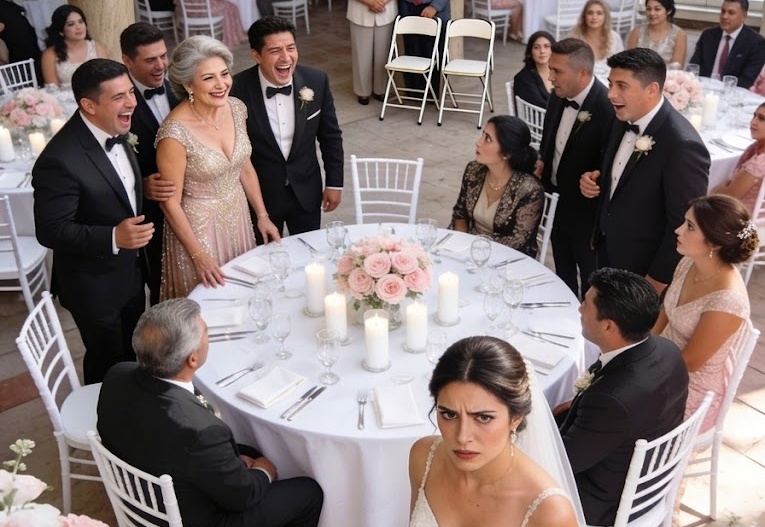 Just fifteen minutes before the wedding, I discovered the head table had been changed: nine seats for my husband’s family and my parents standing to one side. His mother scoffed, “How pathetic they look.” So I grabbed the microphone… and smashed it in an instant.