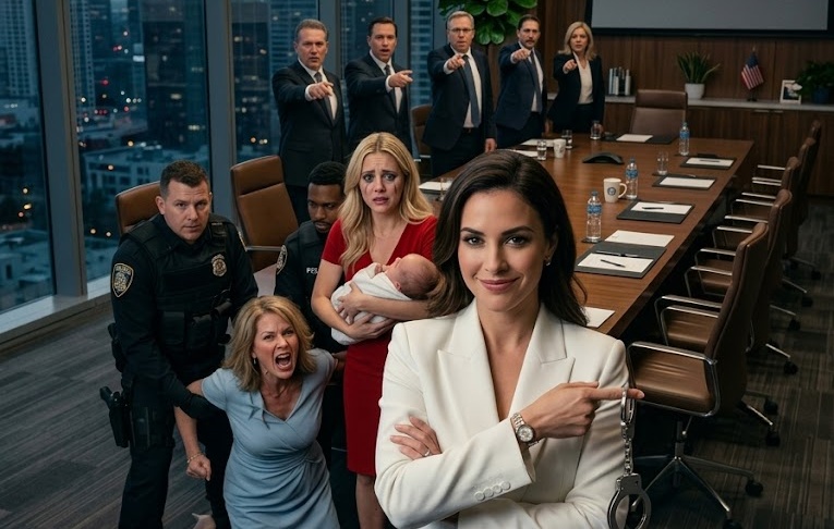 At 2:14 PM, my own mother handcuffed me right in front of 6 bank directors during a high-level executive meeting. Her charge? Stealing a $720,000 mobile lab. I didn’t resist. I didn’t cry. I calmly held up my bound hands and requested one single phone call. Because the person on the other end of that line was about to wipe that victorious smirk off her face forever…