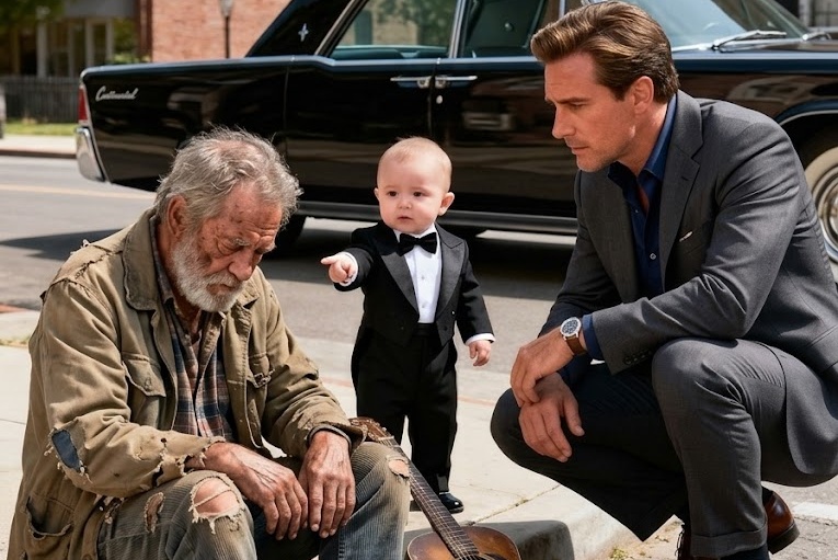 “That’s my older brother, Dad!” — The billionaire’s son pointed at the homeless boy in the street