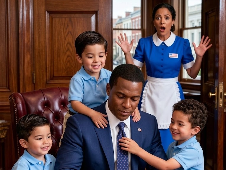 The cleaning lady’s triplets didn’t go near anyone… until they latched on to a businessman broken inside.