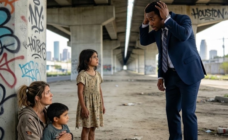 The millionaire followed the employee and saw her under a bridge with her children… the eldest revealed everything.