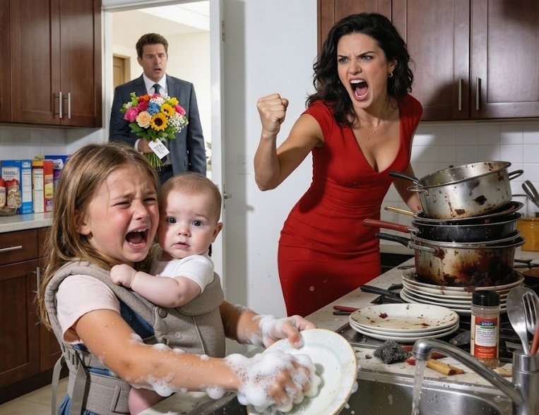 After Their Mother’s ᴅᴇᴀᴛʜ, Two Sisters Are Forced to Scrub 50 Pots by Their Stepmother… Until Their Billionaire Father Sees Everything