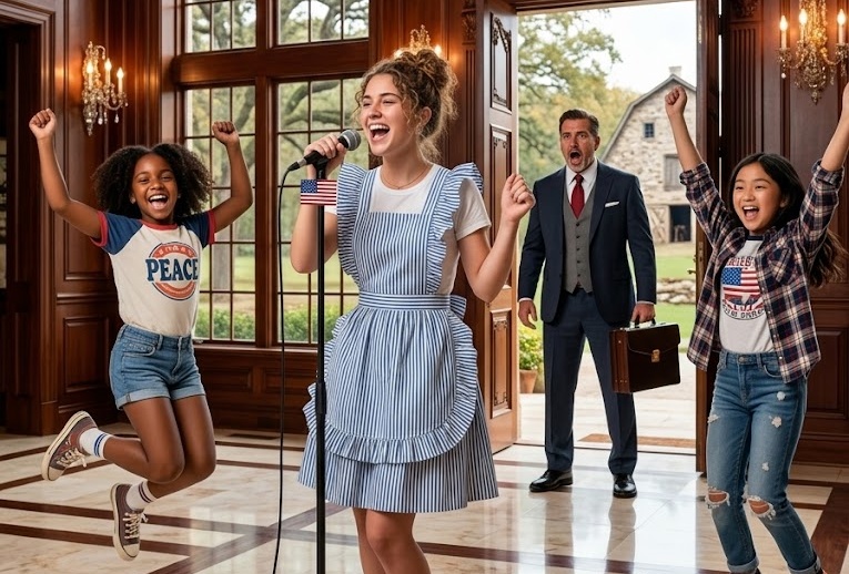 The billionaire arrived home earlier than expected, and what he saw his housekeeper doing with his children made him cry…