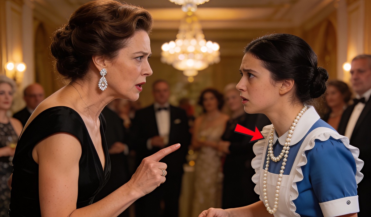 “That Necklace Belonged to My Daughter!” the Billionaire Screamed… Until the Maid Whispered Something That Made the Entire Room Go Silent