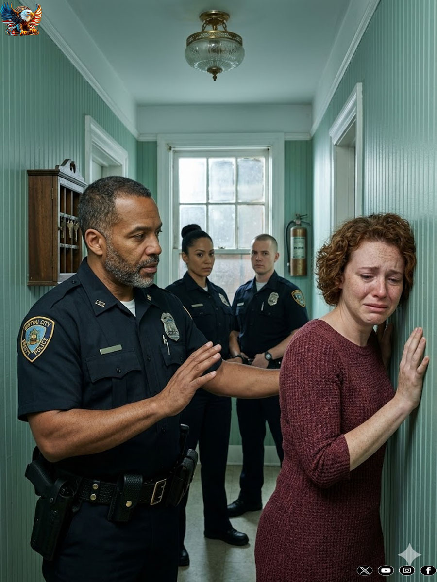 She stepped into the taxi in a simple red dress, trying to forget the badge for one night—until the driver whispered, “Ma’am… they shake us down here.” Red-and-blue lights flared. Sergeant Davis leaned in, smirking: “Five hundred, or I tow your cab.” Sarah’s voice cut through the fear: “Write a real ticket—or walk away.” He laughed, snapping cuffs. “You’re coming with me.” Then the precinct door opened—and everything changed.