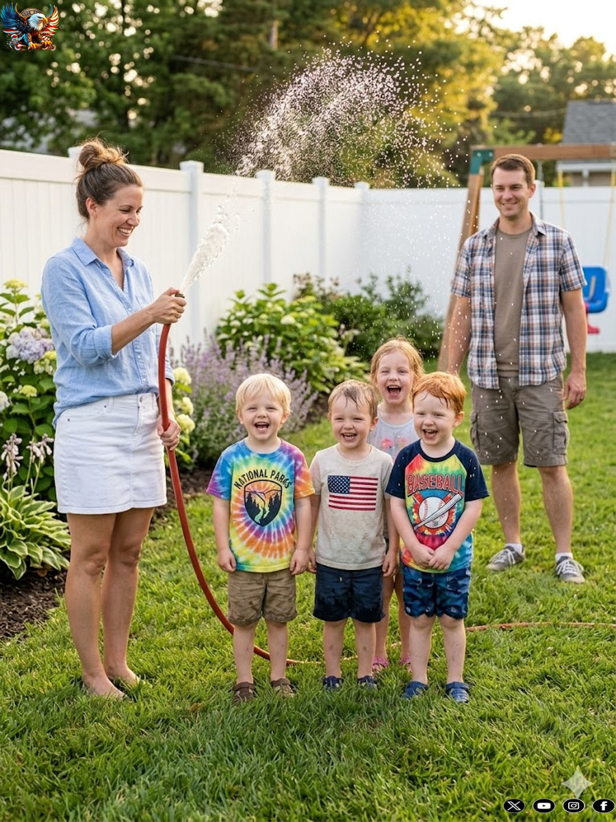 The millionaire arrived home unannounced and was stunned to see what the nanny was doing with his children in the garden…