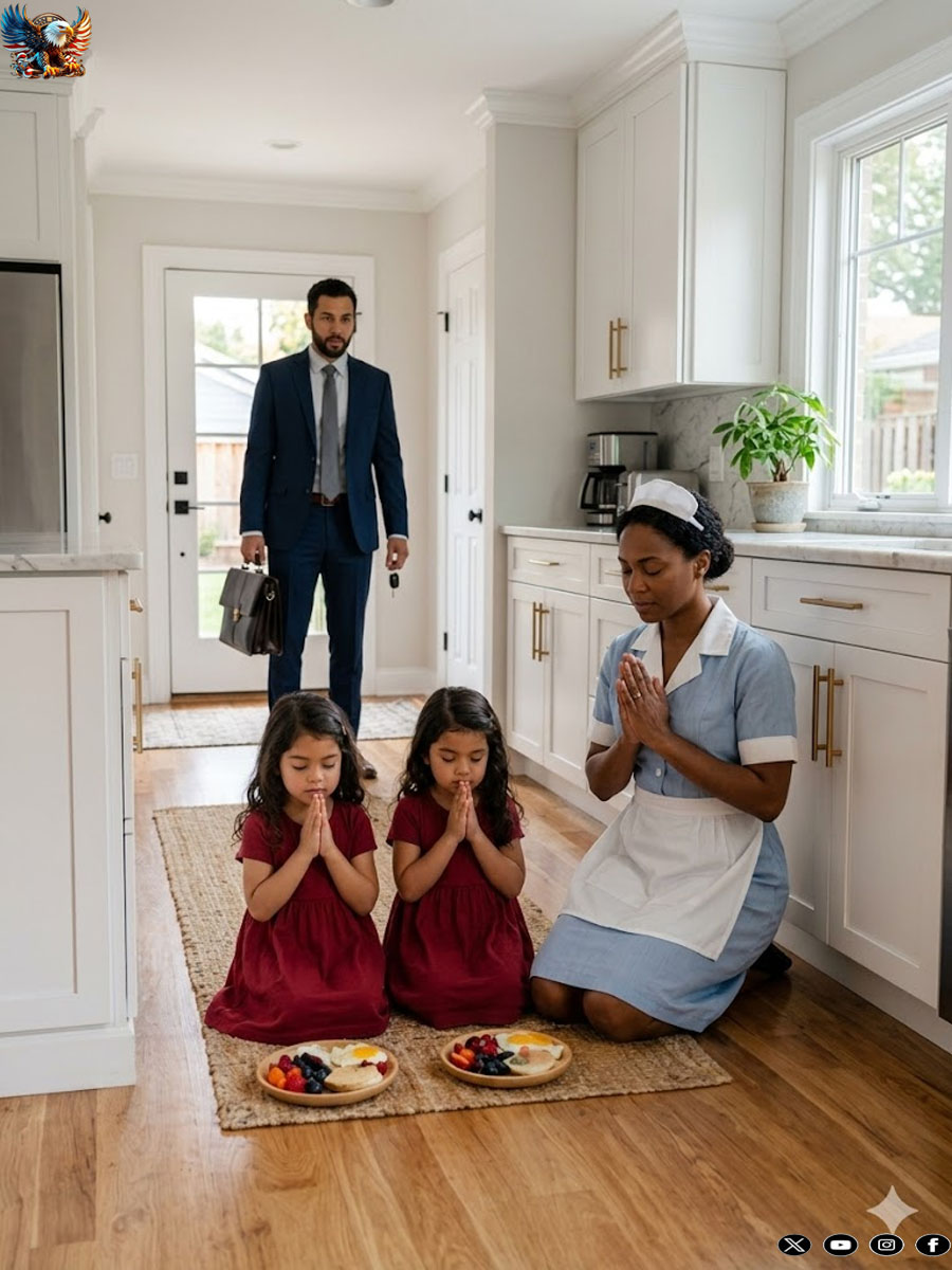 A wealthy CEO who believed that providing a life of luxury made him a good father returned home early one afternoon… only to find the housekeeper kneeling in prayer beside his twin daughters and discover the shocking secret his wife was hiding behind her supposed “business trips”.