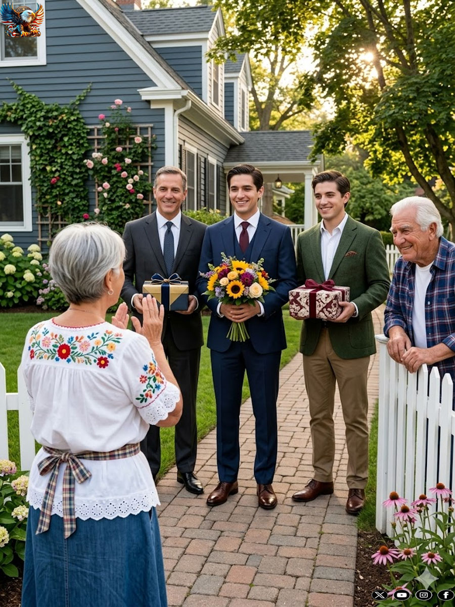 HER SON WANTED TO PUT HER IN A NURSING HOME TO SELL HER HOUSE, BUT THE 3 ORPHANS SHE FED 25 YEARS AGO RETURNED AS MULTIMILLIONAIRES TO SAVE HER.