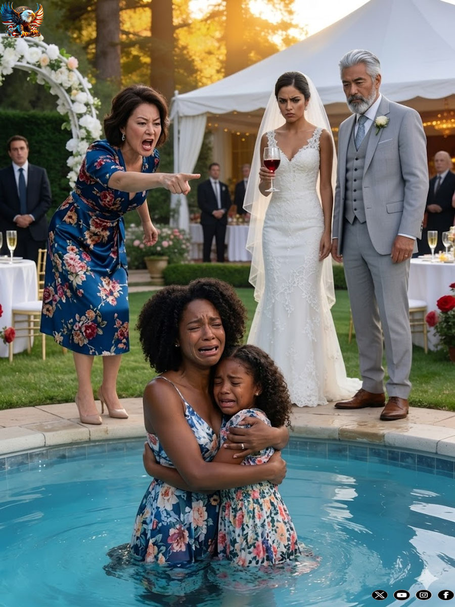 They mocked me at my own sister’s wedding, convinced I was just a broke single mom. My mom humiliated me, my dad shoved me and my little girl into a fountain—and the crowd actually cheered. But two minutes later, everything flipped… when my secret billionaire husband walked in, and their faces went from smug to absolutely shattered.