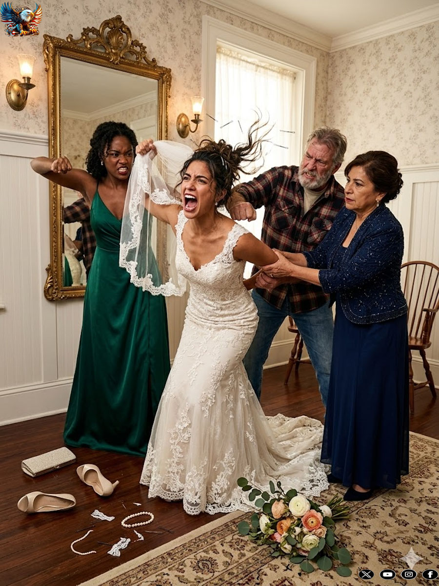 “I’m announcing my pregnancy during your reception!”,My sister said it while I was putting on my wedding dress. When I protested, she grabbed my veil and ripped it off my head: “Shut up! This day isn’t about you anymore!” Mom who was there slapped me hard and Dad twisted my arm behind my back. I …