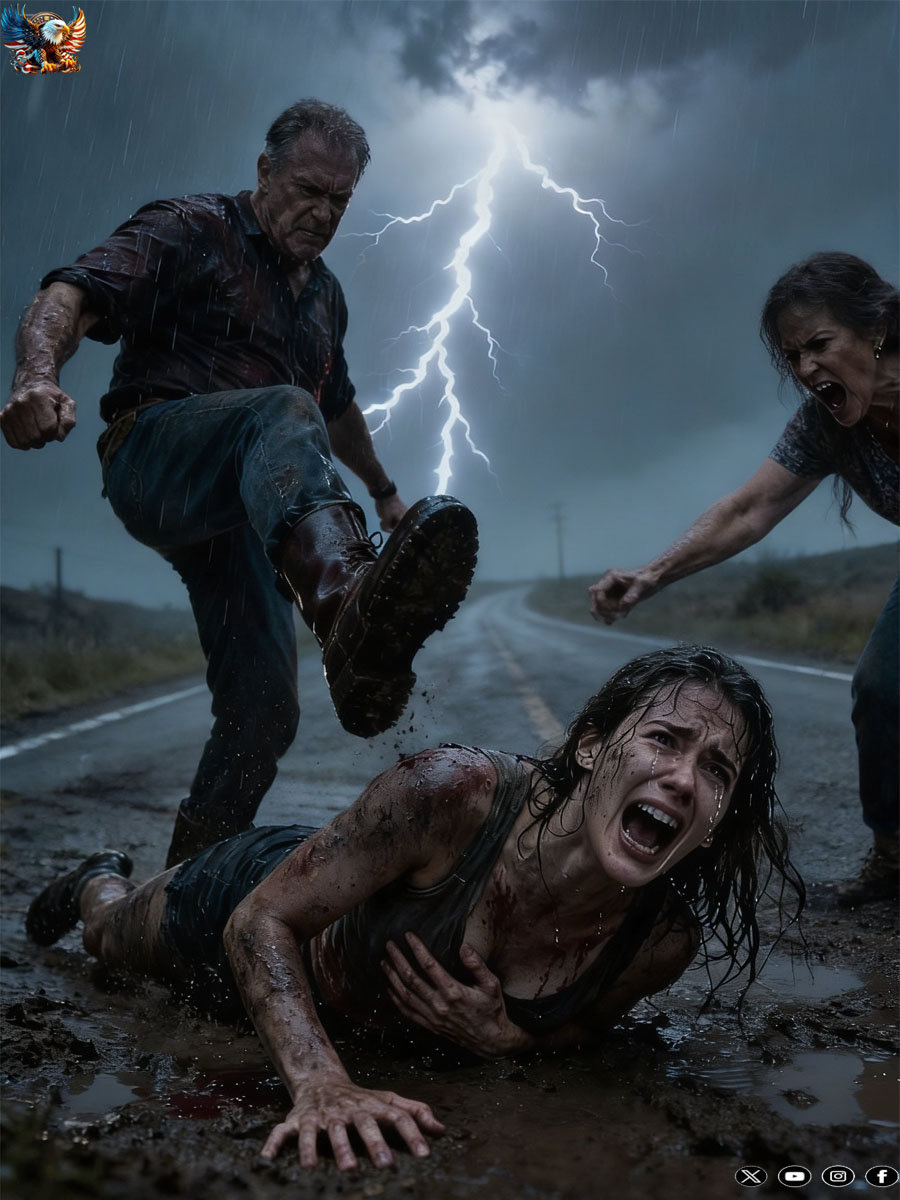 In the thunderstorm, my parents dragged me out of the car for refusing to pay my brother’s betting loss of $30,000. Mom screamed, “Let’s see if trash like you survives out here.” Dad grabbed my throat and shoved me hard onto the muddy road.. They threw me down and started kicking me while I was on the ground. Sister leaned out the window, spitting on me and dad kicked me one last time in the ribs before getting back in the car. I crawled to the side of the road in agony and…