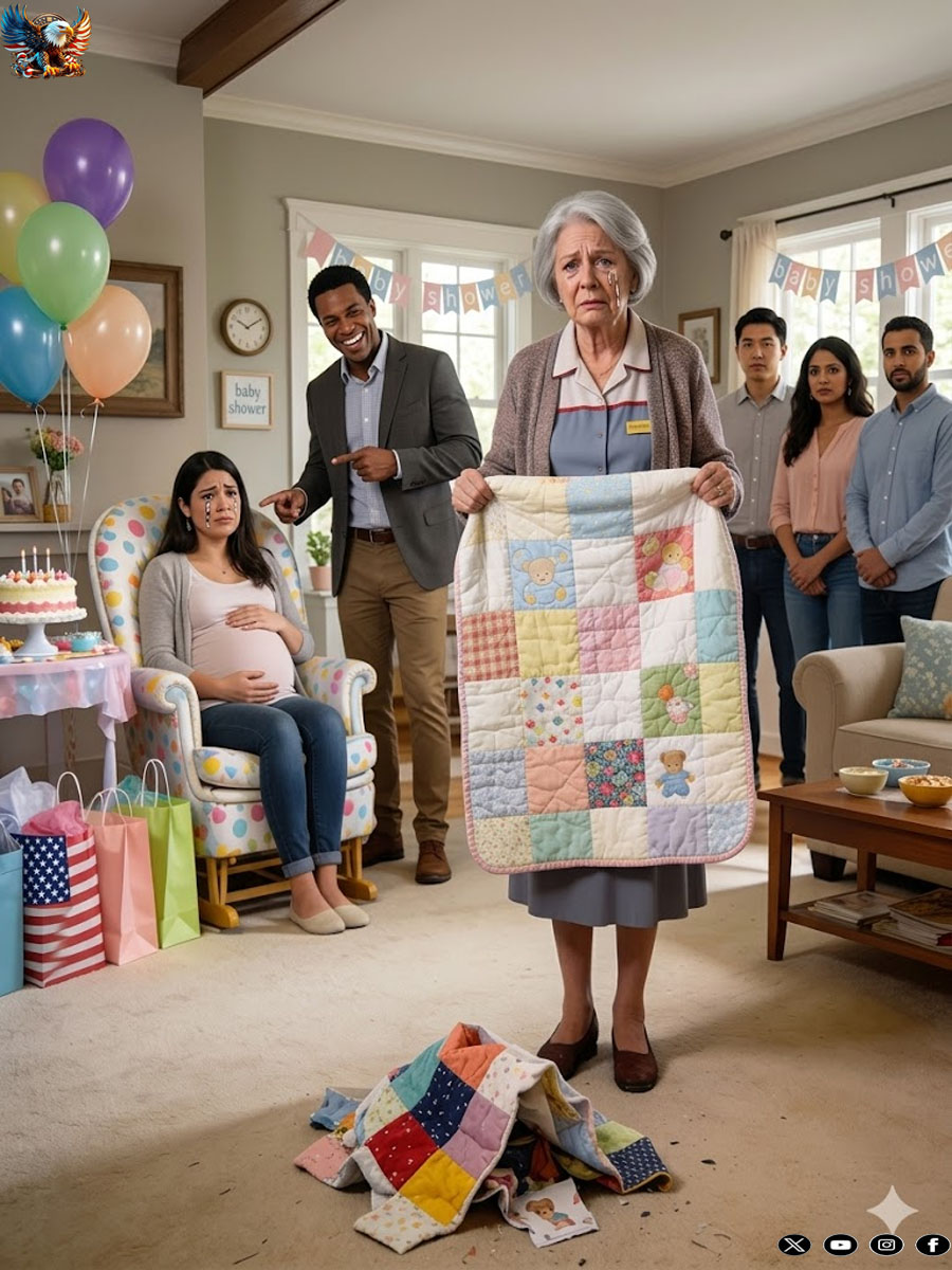 At My Daughter’s Baby Shower, I Gave Her A Quilt I Spent 9 Months Making. Her Husband Threw It Down Like Garbage: “Your Mom’s Only A Lunch Lady, Babe.” I Picked It Up And Walked Out. The Next Morning, I Called My Lawyer. His Secretary Turned Pale: “Mr. Harmon… You Need To Get Here. Now.”