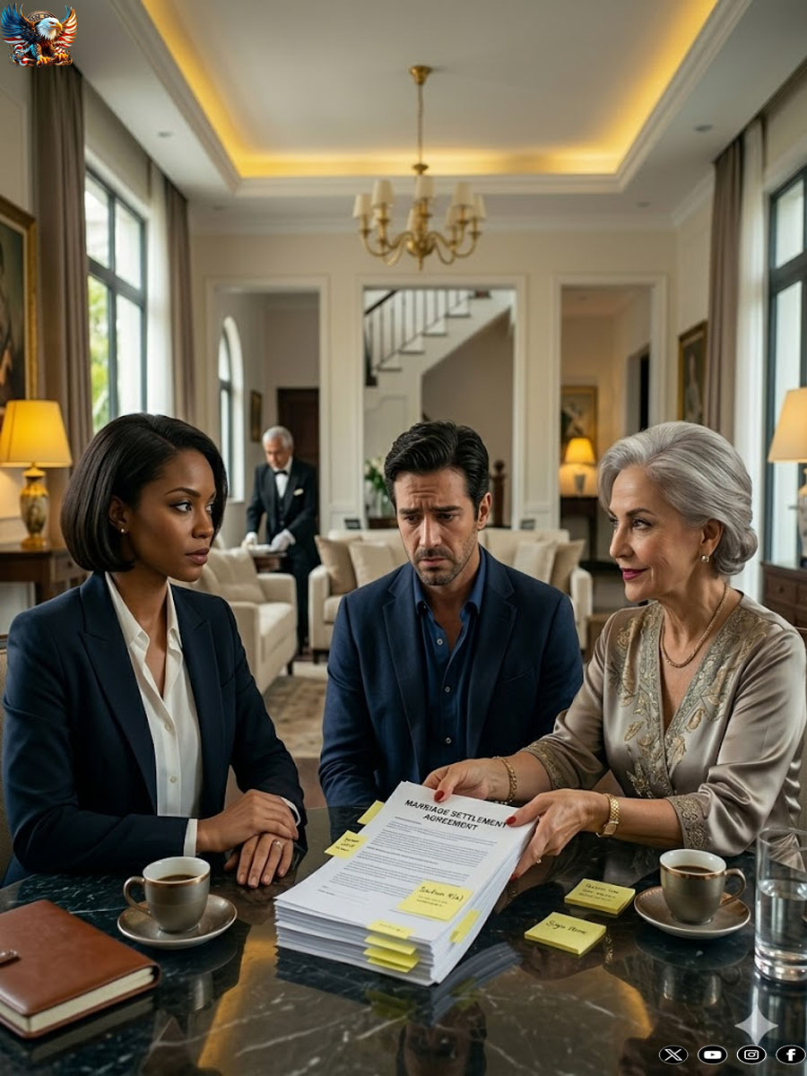My mother-in-law pressured me to sign a prenuptial agreement… So I added a clause that upset her son.