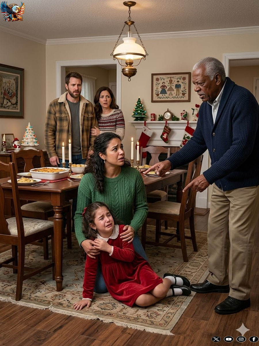 My dad pushed my daughter during Christmas dinner and yelled, “That place is for my blood granddaughter”… but he didn’t know I had a lawsuit in my bag.