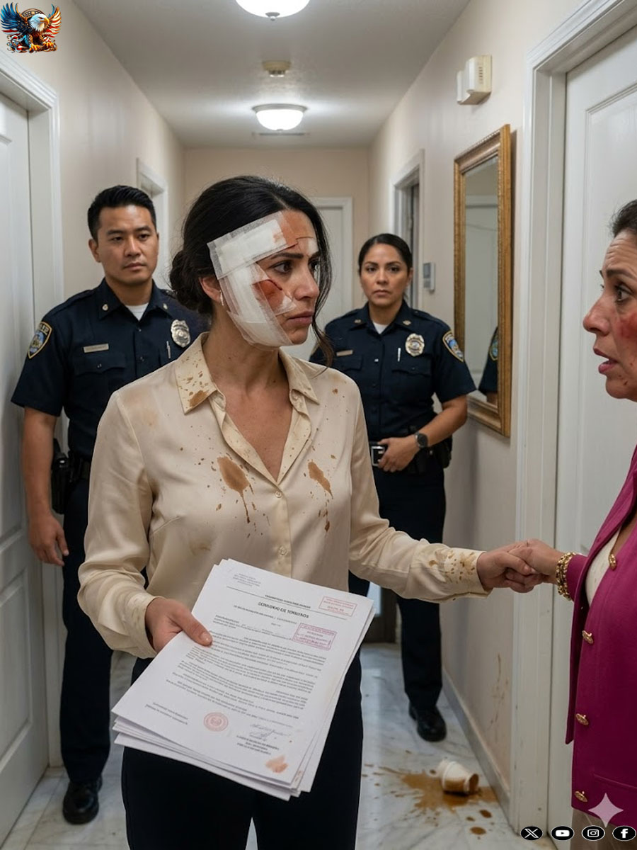 She told me to “get out” after throwing coffee in my face for disobeying her sister. My sister-in-law came in ready to take my things, but instead of finding me defeated, she found my face bandaged, two police officers, and the deeds to the apartment.