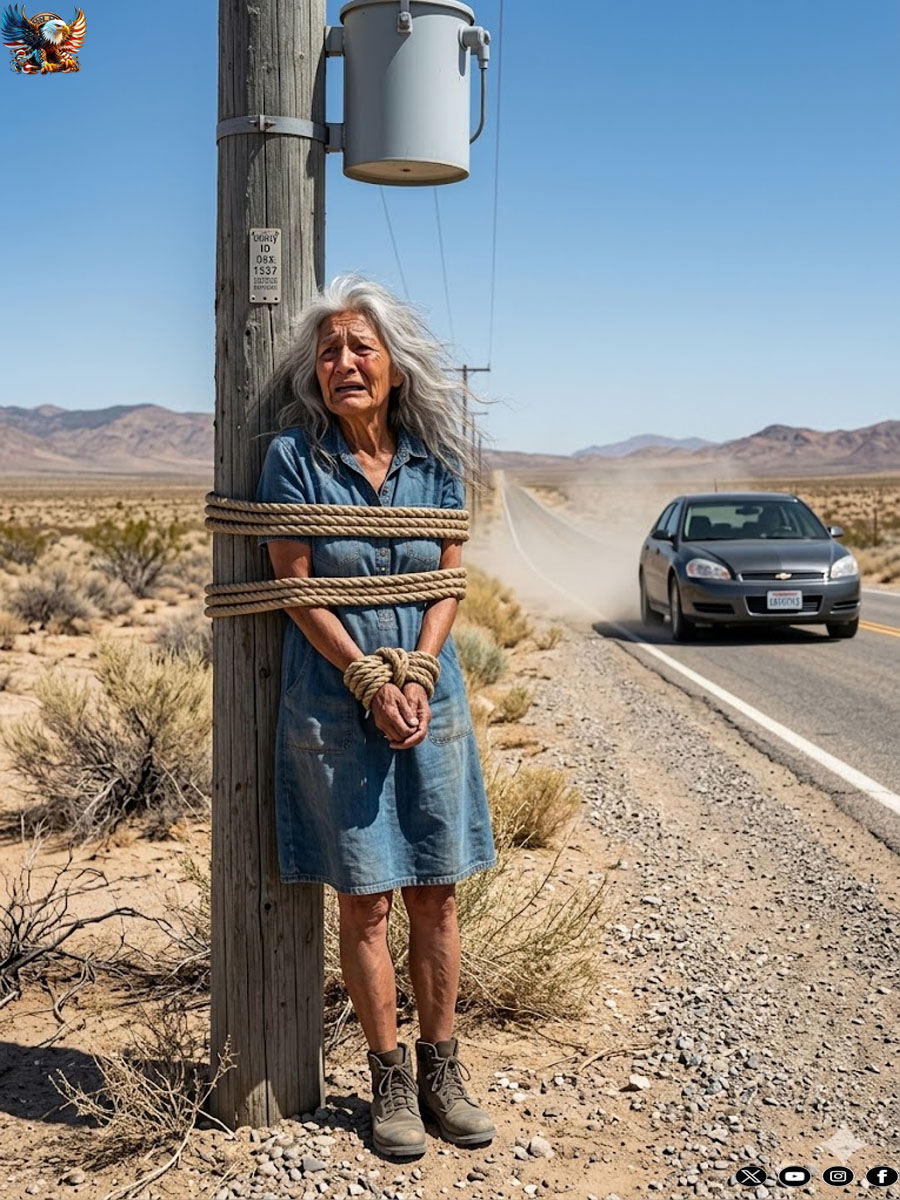 Her children abandoned her tied up in the desert. What happened next left them in shock.