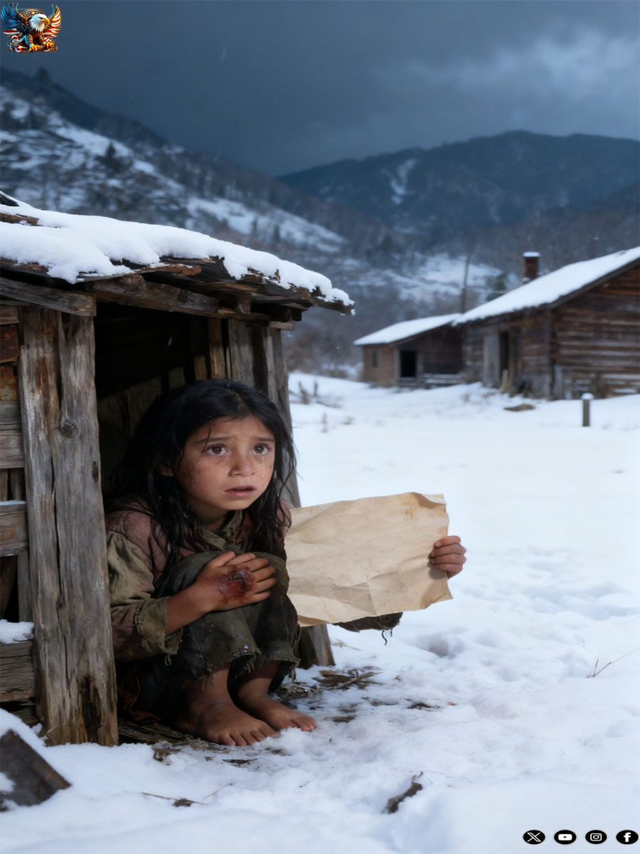 My stepmother threw me into the snow to erase me from the world, but among rusted metal I found a missing girl’s poster with my same face… and that crumpled piece of paper opened the door to the embrace that gave me back my life…
