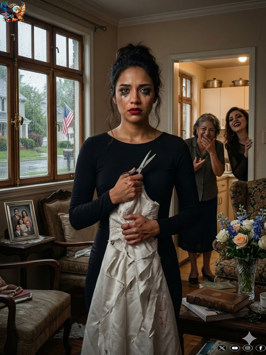 Hours before my wedding, I found my dress in tatters and heard my mother-in-law laughing behind the door; so I walked into the registry office dressed in black and turned my wedding into the funeral of my own naiveté…