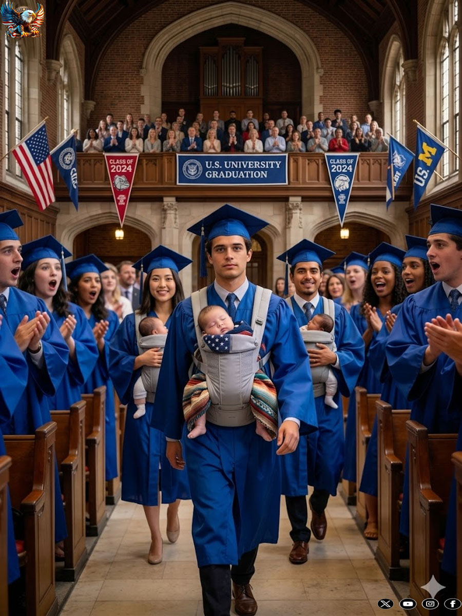They Laughed When My Son Walked Across His Graduation Stage Holding A Newborn — One Woman Whispered “Just Like His Mother”… But What He Said Next Left The Entire Room Silent
