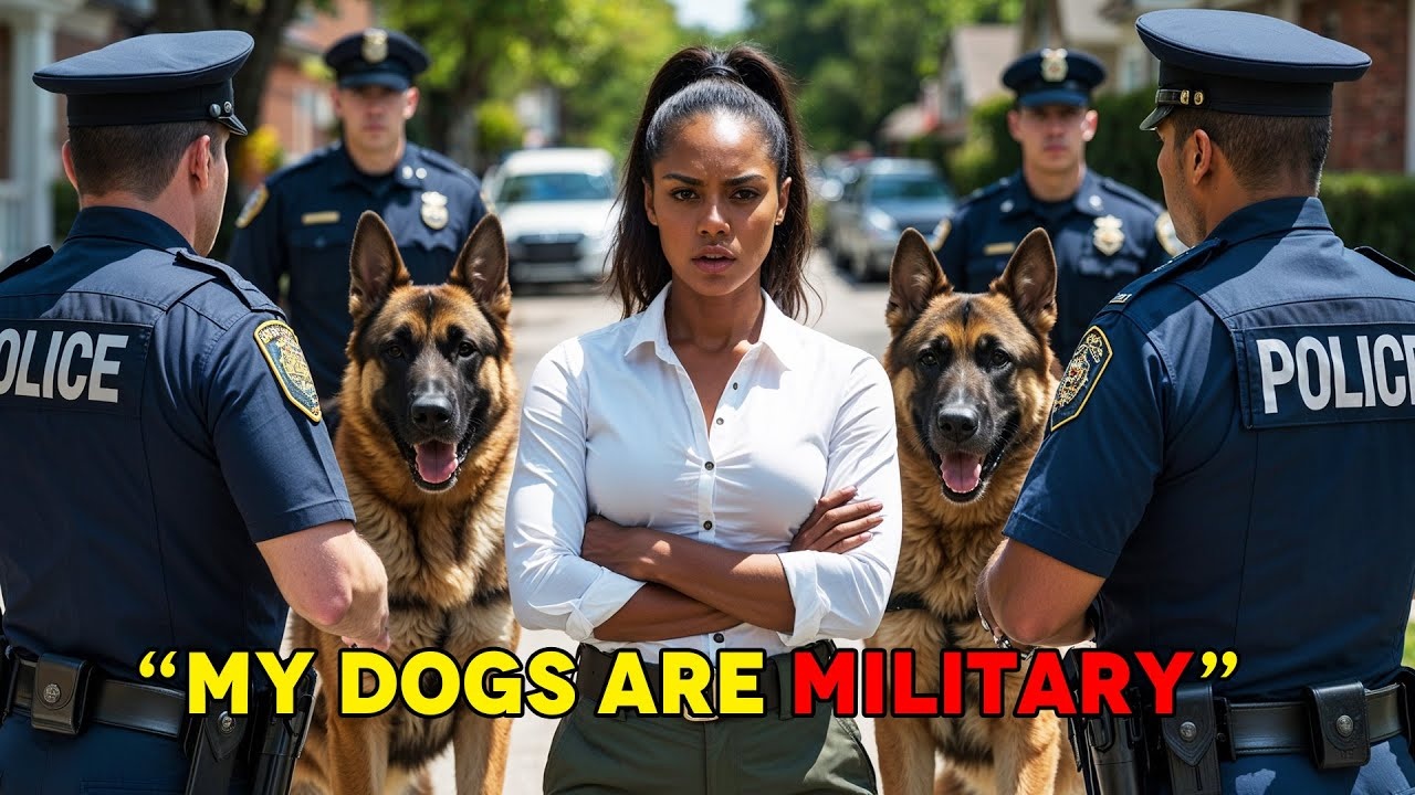 Racist Cops Surround Black Woman, Freeze When Her Loyal Dogs Rush To Her Side…