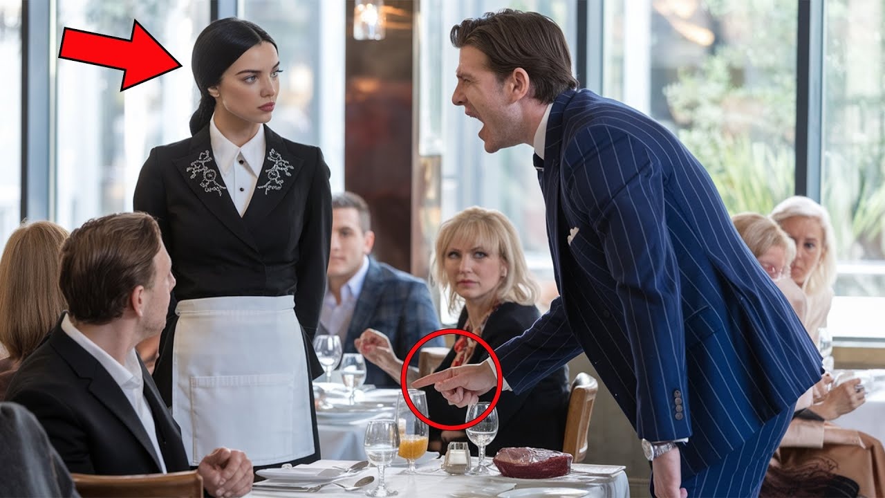 Billionaire Yells at Waitress — She Says One Sentence That Freezes the Entire Restaurant