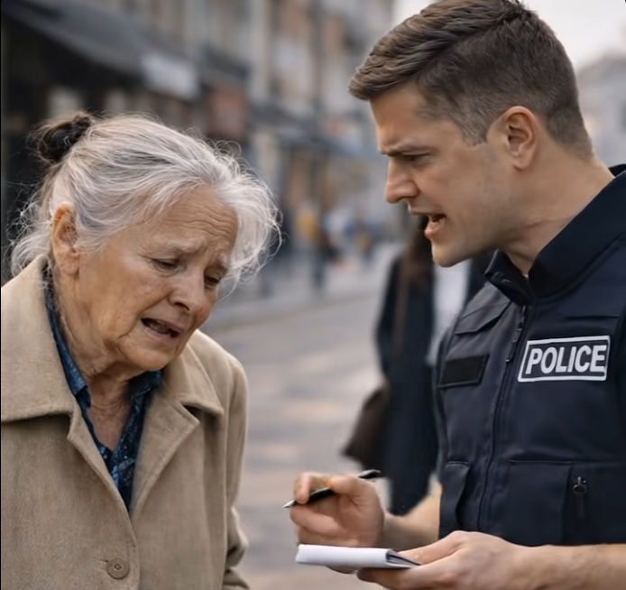 A police officer humiliates an old lady without knowing who arrives on the scene a few minutes later