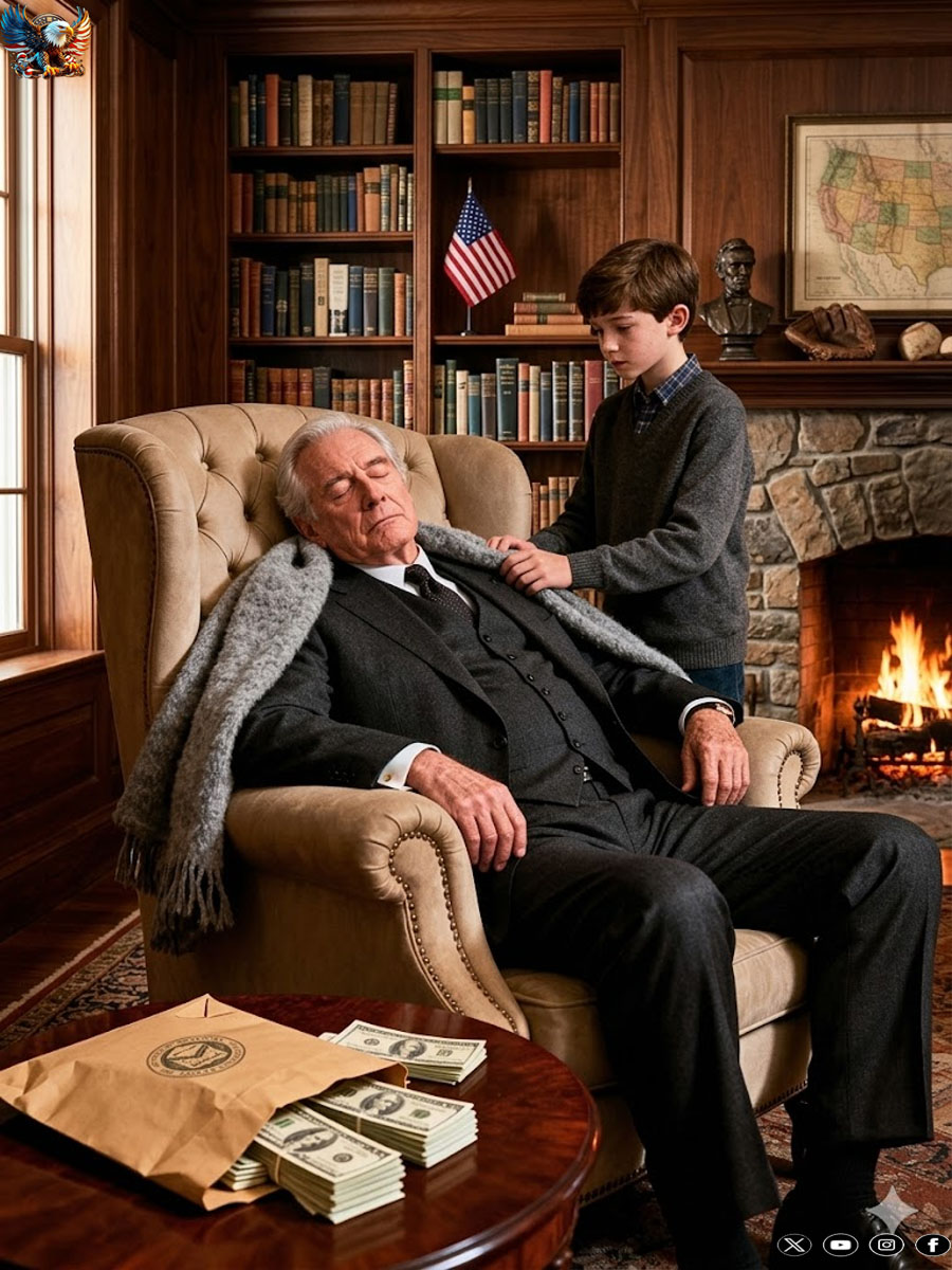 The millionaire pretended to be asleep, leaving $5,000 on the table to prove his honesty. What the maid’s son did wasn’t steal his money, he stole his heart