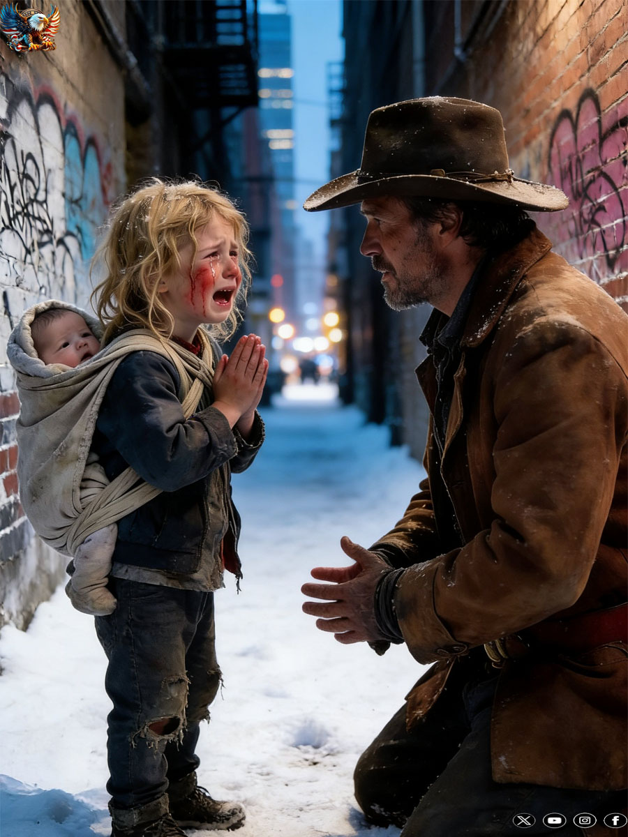SHE SHOWED UP BAREFOOT IN THE SNOW WITH A BABY… AND ASKED A COWBOY FOR A JOB. WHAT HE SAW AT HER WRIST CHANGED EVERYTHING.