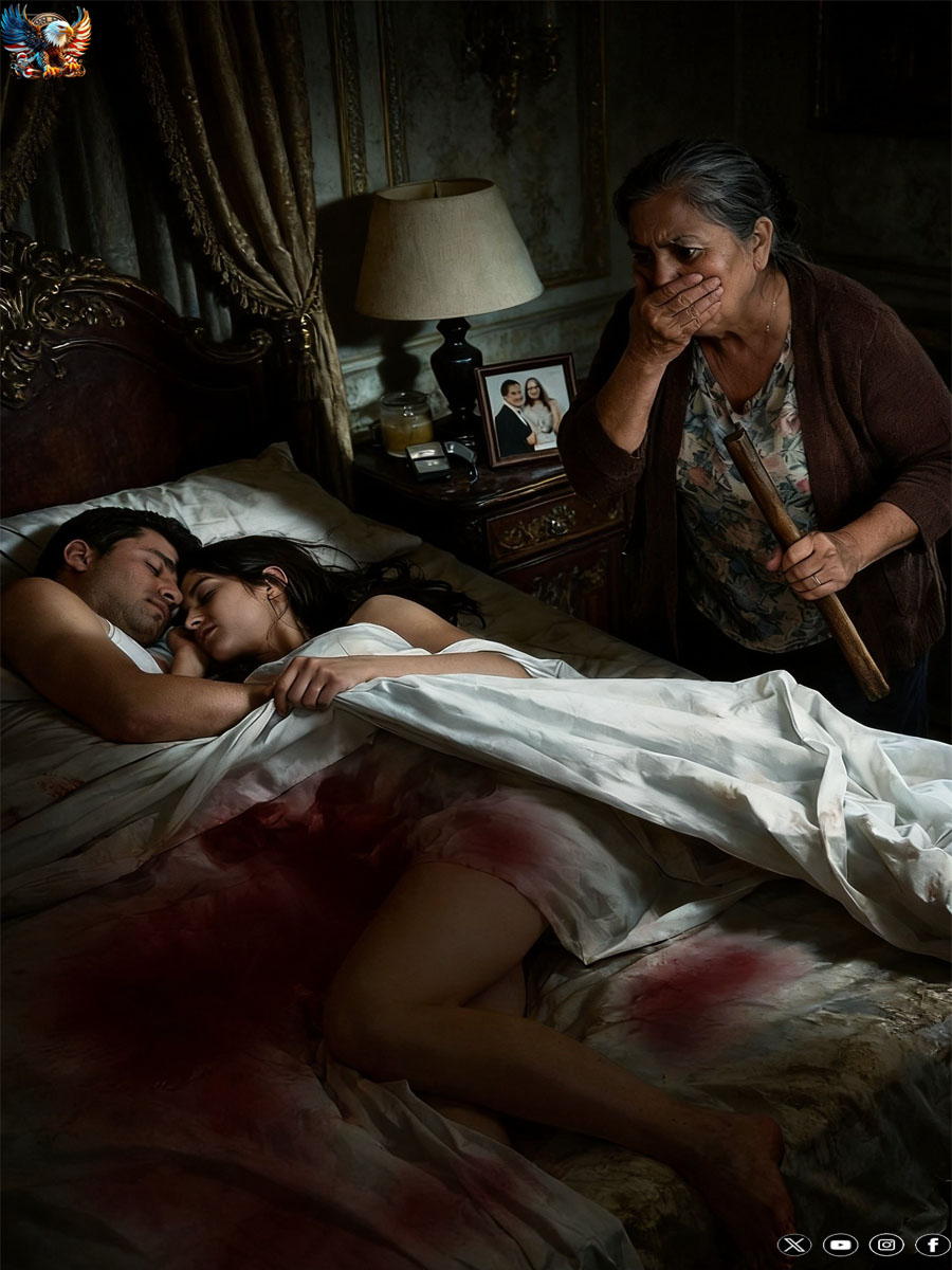 The daughter-in-law slept at her in-laws’ house until 10 o’clock. The mother-in-law grabbed a stick to hit her, but was stunned to see the scene in the bed