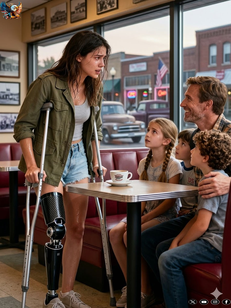 The one-legged girl asked the single father. His answer made her burst into tears.