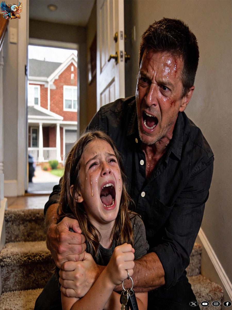 My Wife Had Just Gone To The Store When My 7-year-old Whispered, “We Have To Get Out. Right Now.” I Laughed, “Why?” She Pointed Upstairs And Trembled “We Don’t Have Time, We Have To Leave This House Now.” I Grabbed The Car Keys And Headed To The Police Station, And That’s When It Happened…