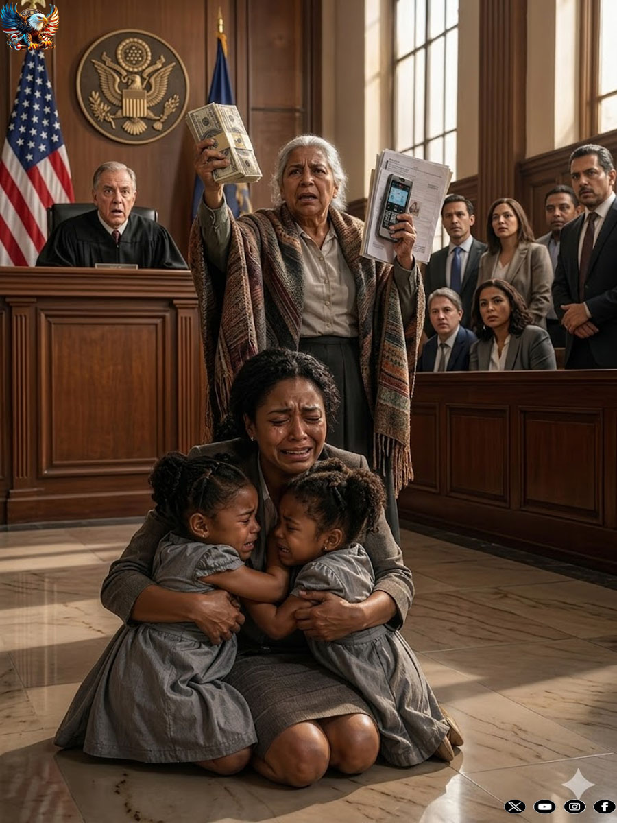 She lost in court against her millionaire husband, was about to give up on her twin daughters, but an elderly woman revealed the judge’s bribe…