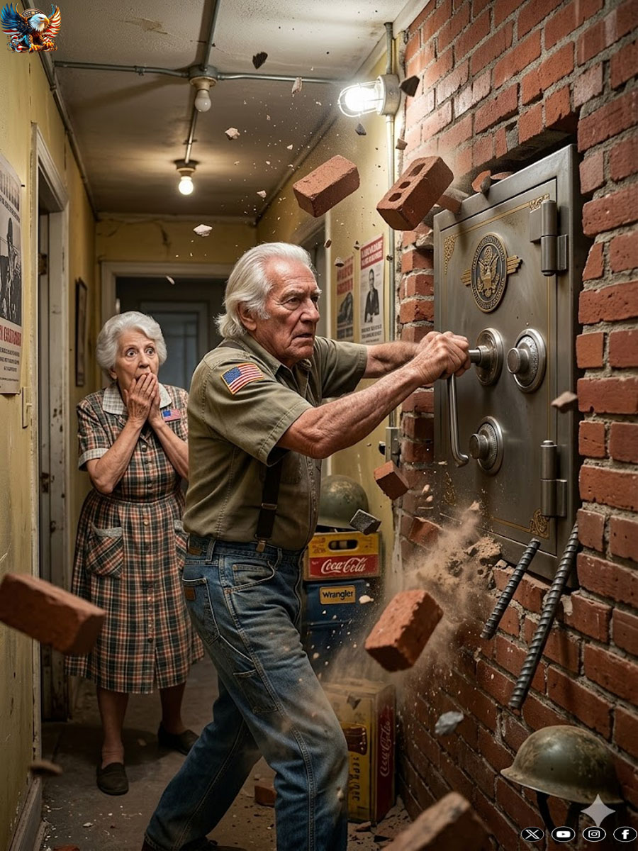 Our own children locked us in the basement… without imagining what my husband had hidden behind the wall for decades.