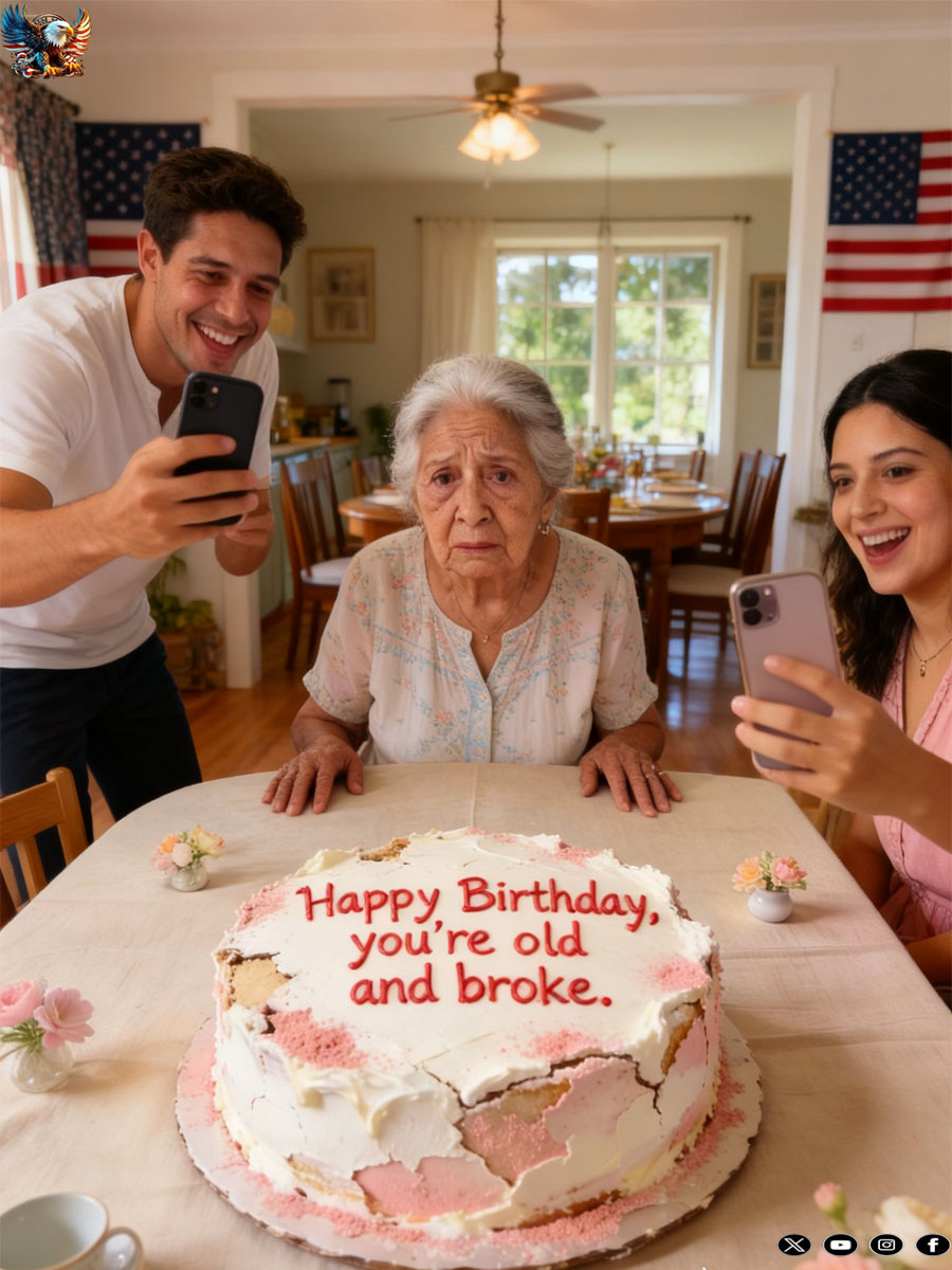 On my 70th birthday, my children humiliated me with a cake made from leftovers.