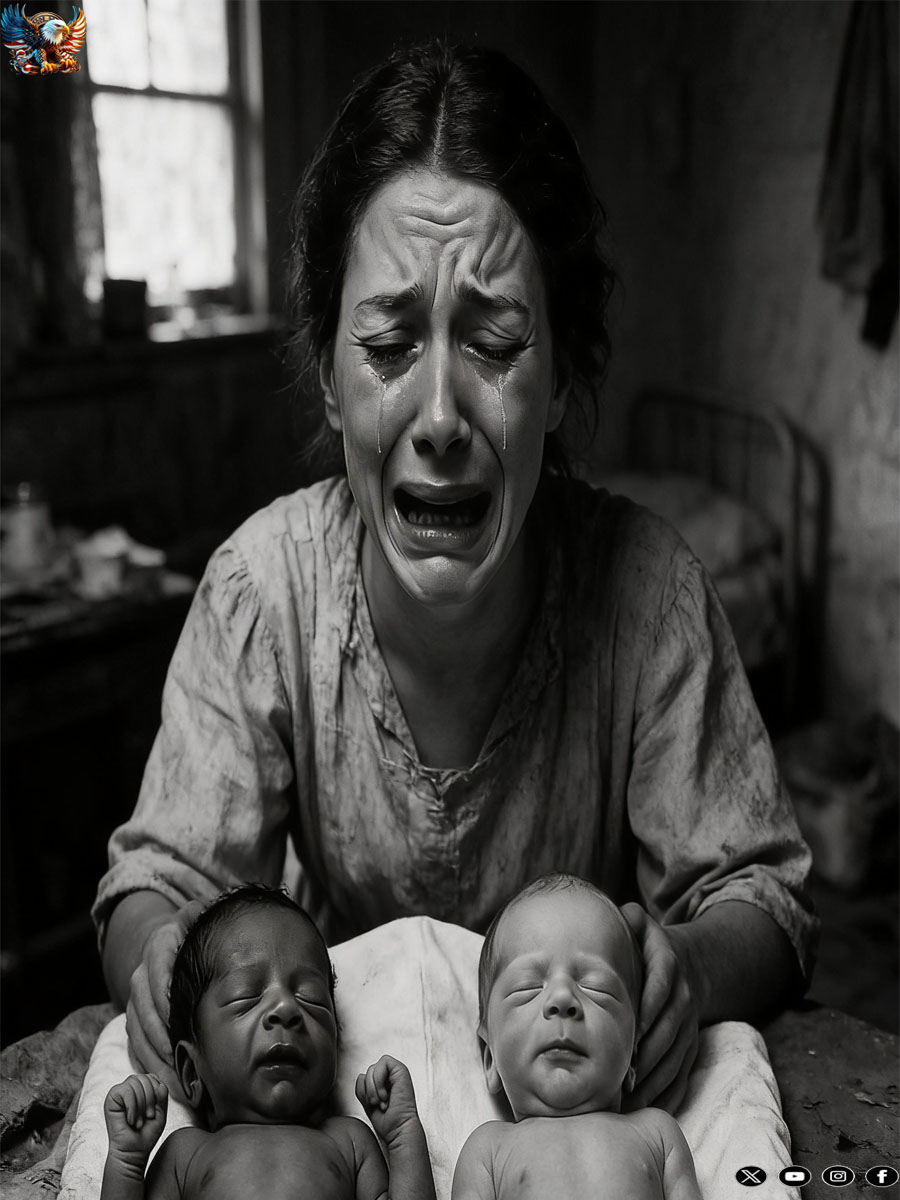 The nurse places the healthy baby next to her lifeless twin – when she looks at him, she falls to her knees crying!