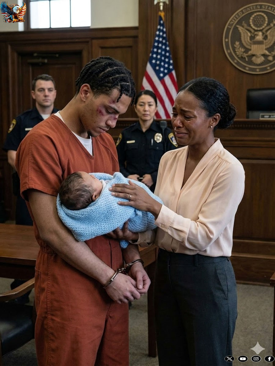 He was sentenced to life imprisonment for a crime he didn’t commit. Before being taken to prison, he asked to hold his newborn son for just one minute. But what he did while holding the baby stunned the entire court and a multimillionaire.