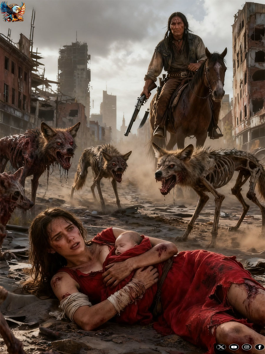 The wolves had torn her skin off… but she still wouldn’t let go of the baby. When the Apache found her in the desert, he realized she hadn’t come to save lives… but to join a hunt.