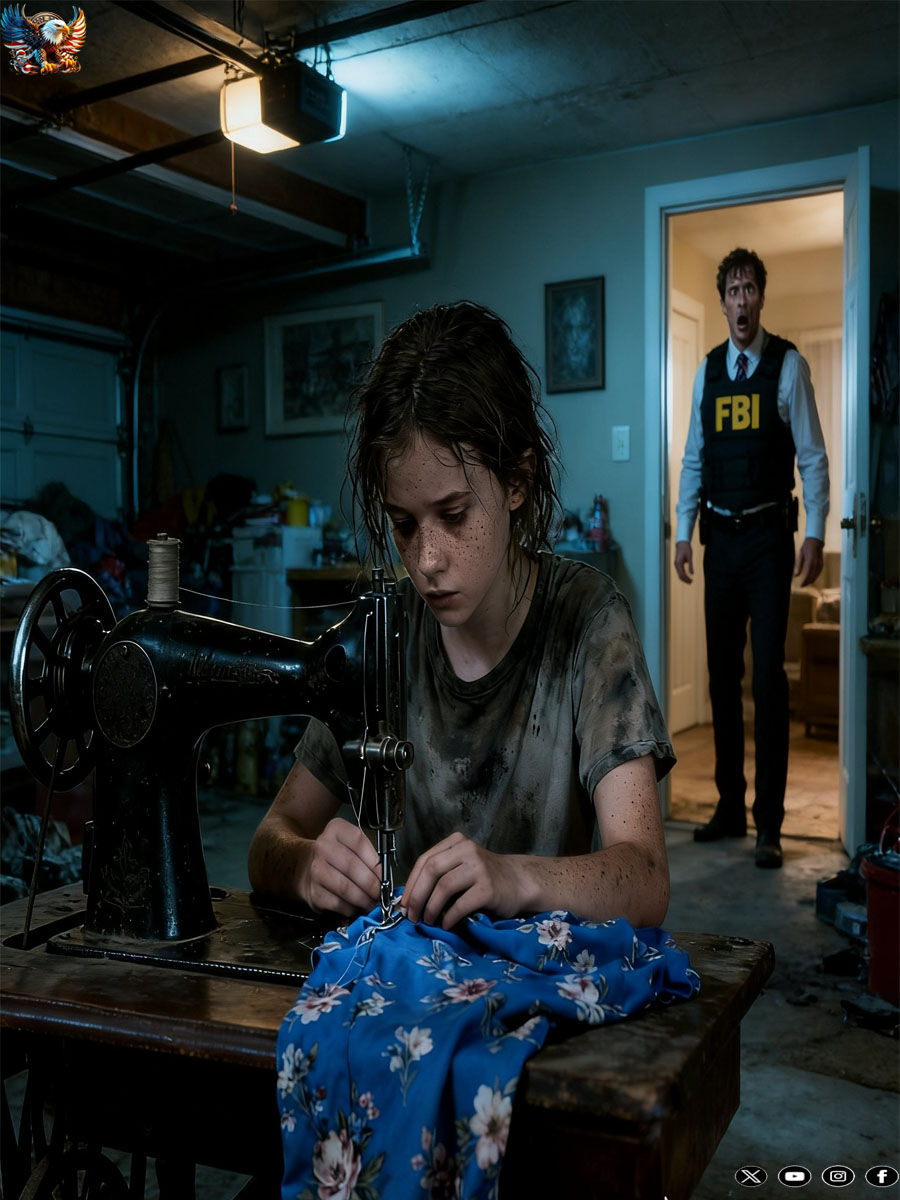 “When he collected the rent, the millionaire was surprised to see a young woman sewing, exhausted…”
