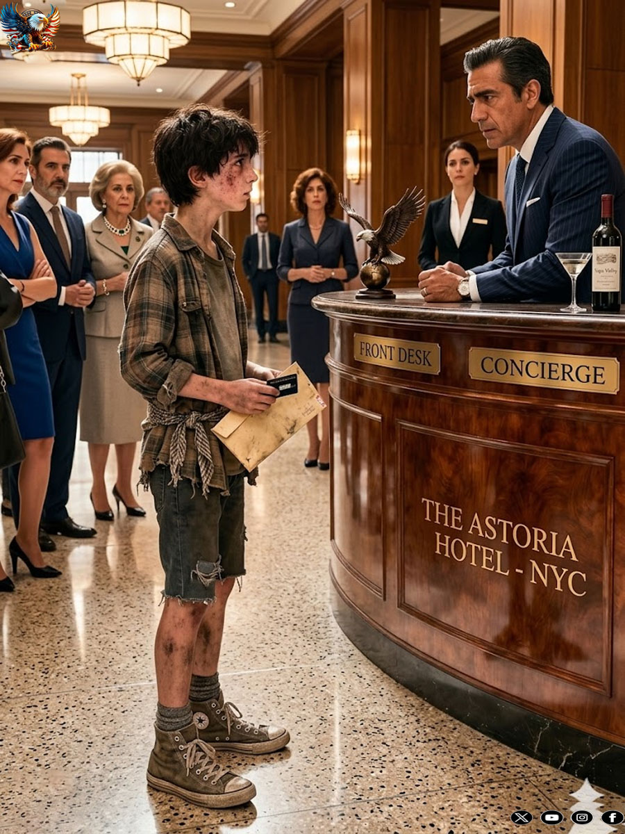The dirty boy who entered trembling into Madrid’s most exclusive bank to check his balance made the millionaire banker laugh in front of everyone and ended up unearthing a truth so brutal that it froze his smile forever.