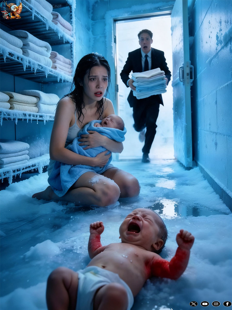 A husband locked his pregnant wife inside a deep freezer… she went into labor with twins, and the only person who saved her was her sworn enemy.