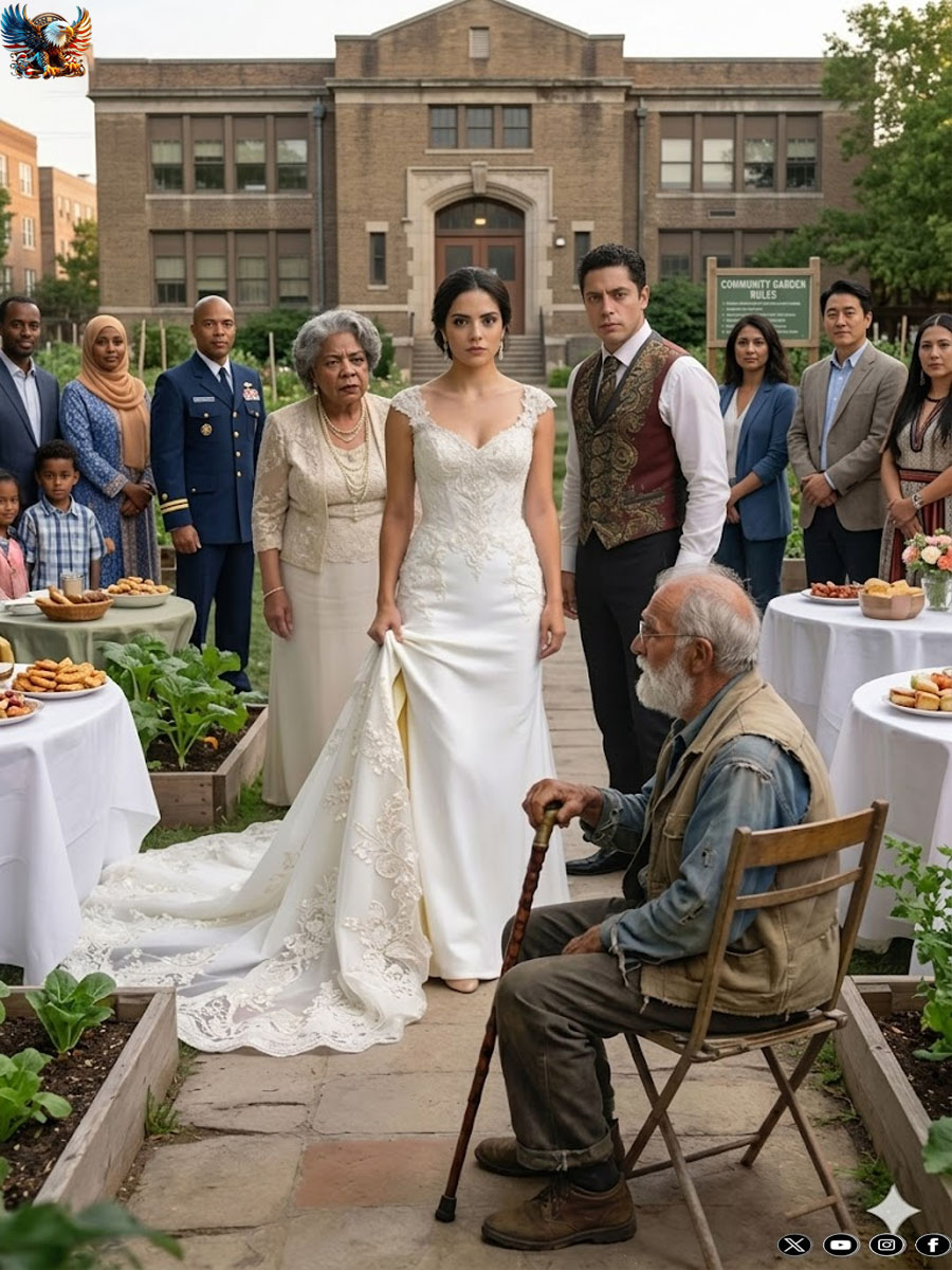 The lavish wedding fell silent when the bride took off her dress in front of everyone.