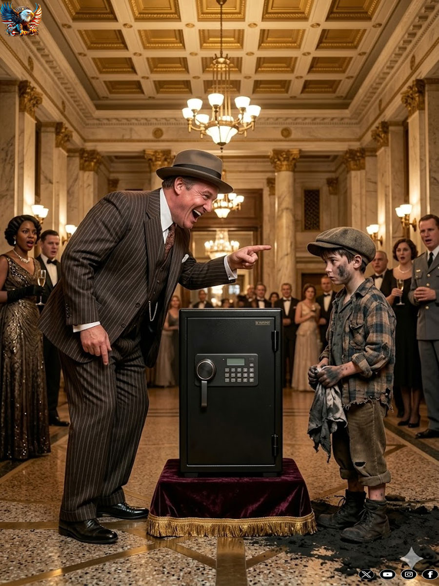 “If anyone here can open it… I’ll give them one million dollars.” – The Night a Little Beggar Boy Outsmarted the Richest Man in the Room