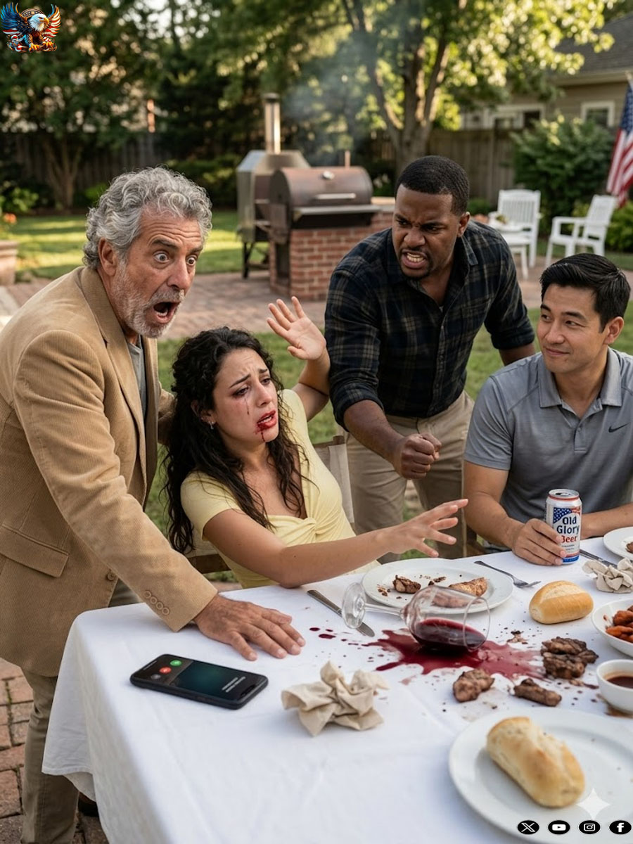 My son-in-law hit my daughter during a family meal, and her brother smiled: “It was about time”… but a phone call revealed the shady business they were hiding.