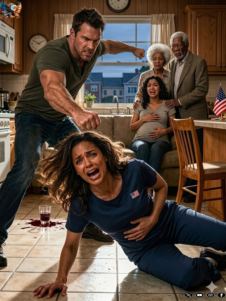 The cold of the tile did not feel real at first.  It arrived slowly—seeping through the thin fabric of my scrubs, pressing into my palm, my cheek, the side of my hip—until my body finally understood where it was. Until the shock loosened its grip just enough for pain to take its place.