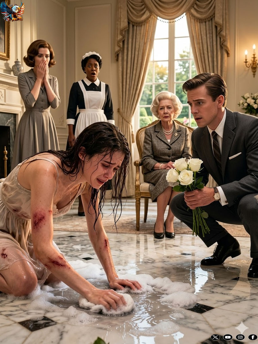I arrived home early with white roses, hoping to surprise my wife, who was seven months pregnant. But I dropped them in horror.
