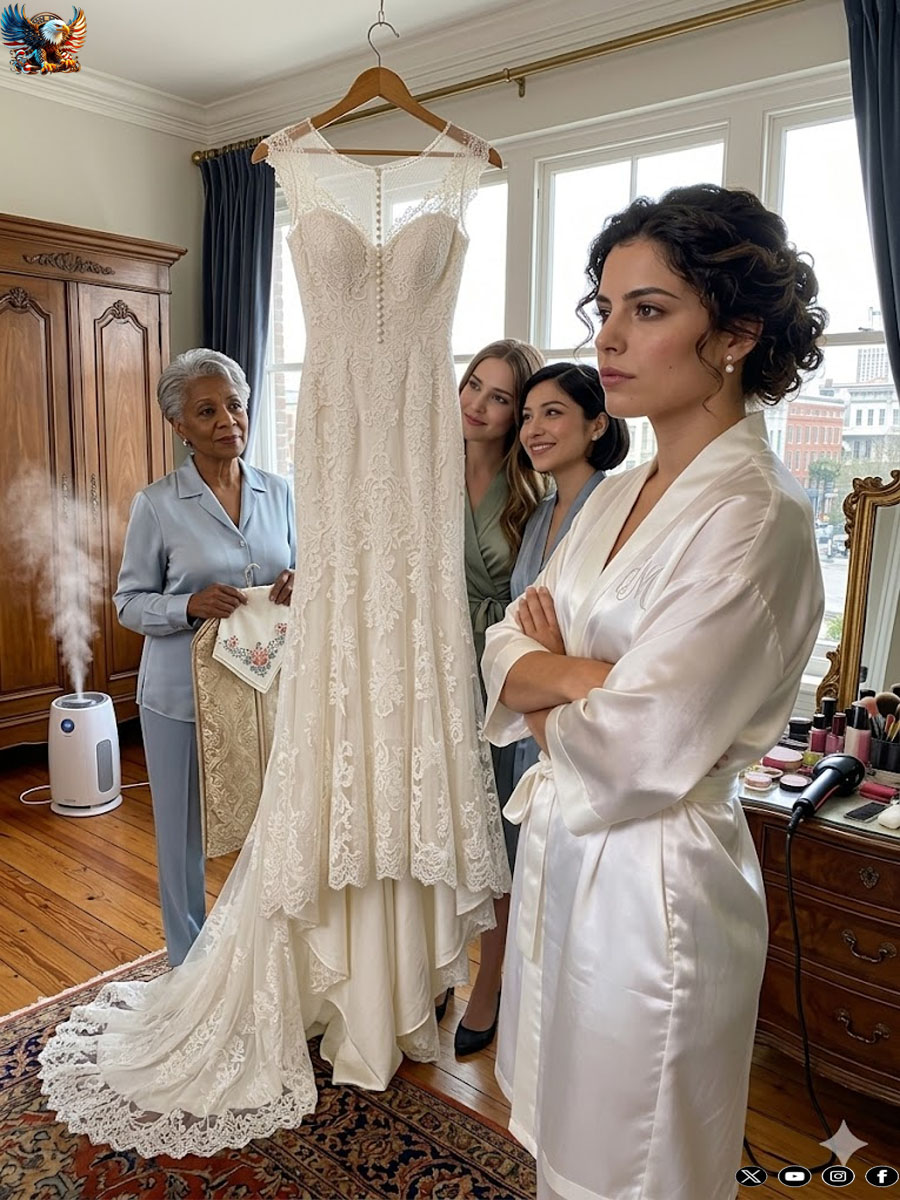 My daughter was embarrassed by the dress I made for her wedding. I walked down the aisle with it in my arms… and gave it to someone who truly understood its value.