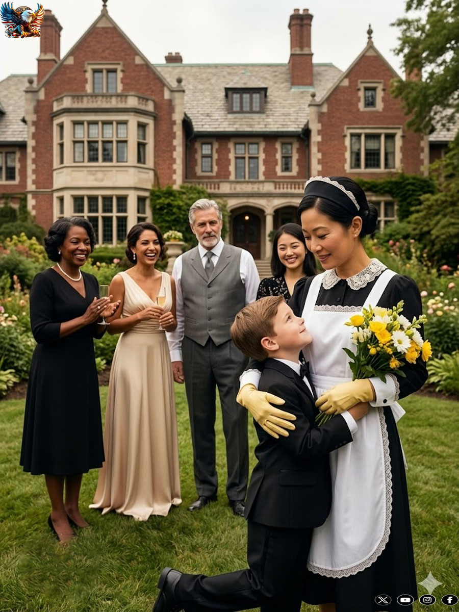 A millionaire forced his son to choose a new mother from among rich women… but the boy pointed to the cleaning lady and at that moment everything began to fall apart.