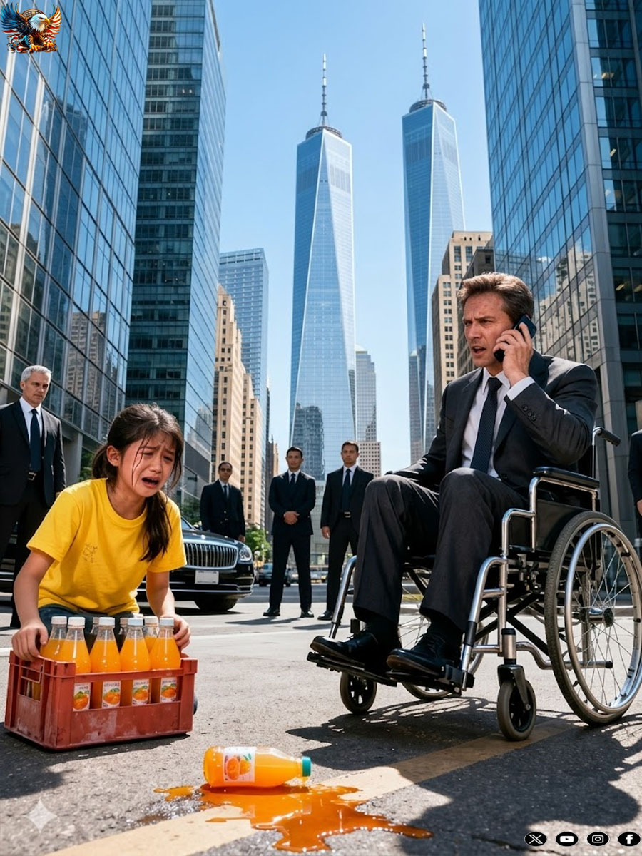 Sofia was selling orange juice on the street to save her father. But when the wheelchair-bound millionaire tasted a bottle, he made a call that sent shockwaves through his entire building.