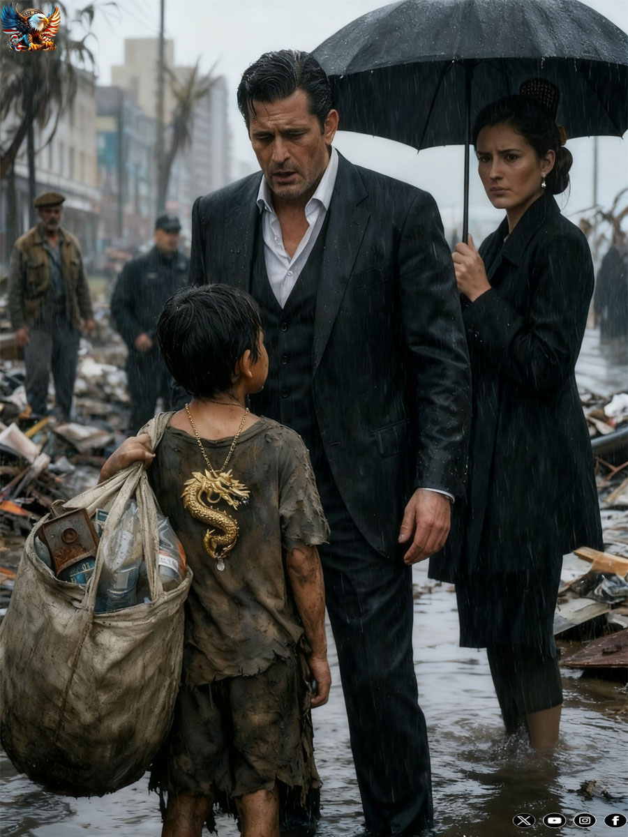 “WHY IS MY SON WEARING THAT NECKLACE?” the tycoon asked, paralyzed, upon seeing a young scavenger among the garbage. What he discovered next uncovered a repugnant crime committed by his own sister to steal his empire.